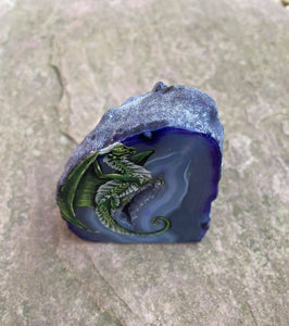 Noble Green Perching Dragon Agate