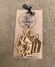 Load image into Gallery viewer, Adorable Bee Wooden Engraved Keyring Charm