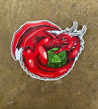 Load image into Gallery viewer, Dice Guardian Dragon Vinyl Sticker