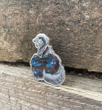 Load image into Gallery viewer, Winged Wolf Metal Pin Badge
