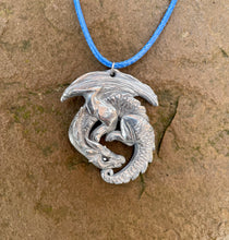 Load image into Gallery viewer, Guardian Dragon Pewter Pendant