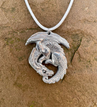 Load image into Gallery viewer, Guardian Dragon Pewter Pendant