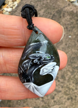 Load image into Gallery viewer, Dragon Love Painted Labradorite Pendant