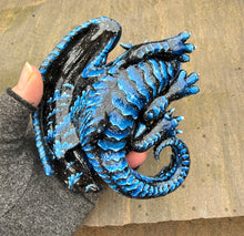Load image into Gallery viewer, Khonsu the Moon Wing Dragon - Original Hand sculpted clay sculpture