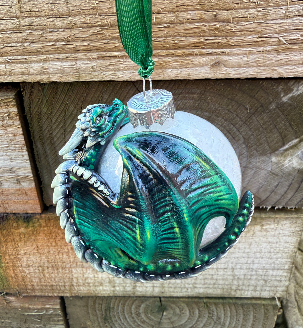 Jade Green Dragon Bauble