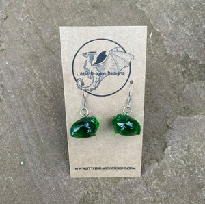 Translucent Green Rain Frog earrings (PRE-ORDER)