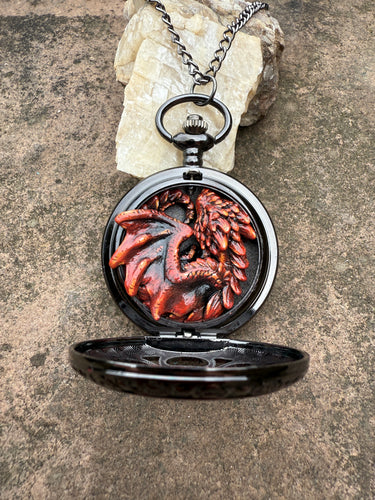 Fiery Handsculpted Pocket Dragon