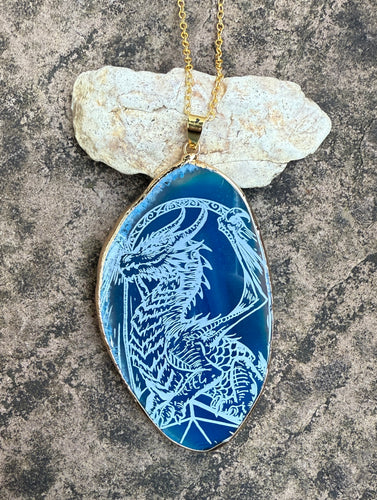 Blue Dice Guard Dragon Agate