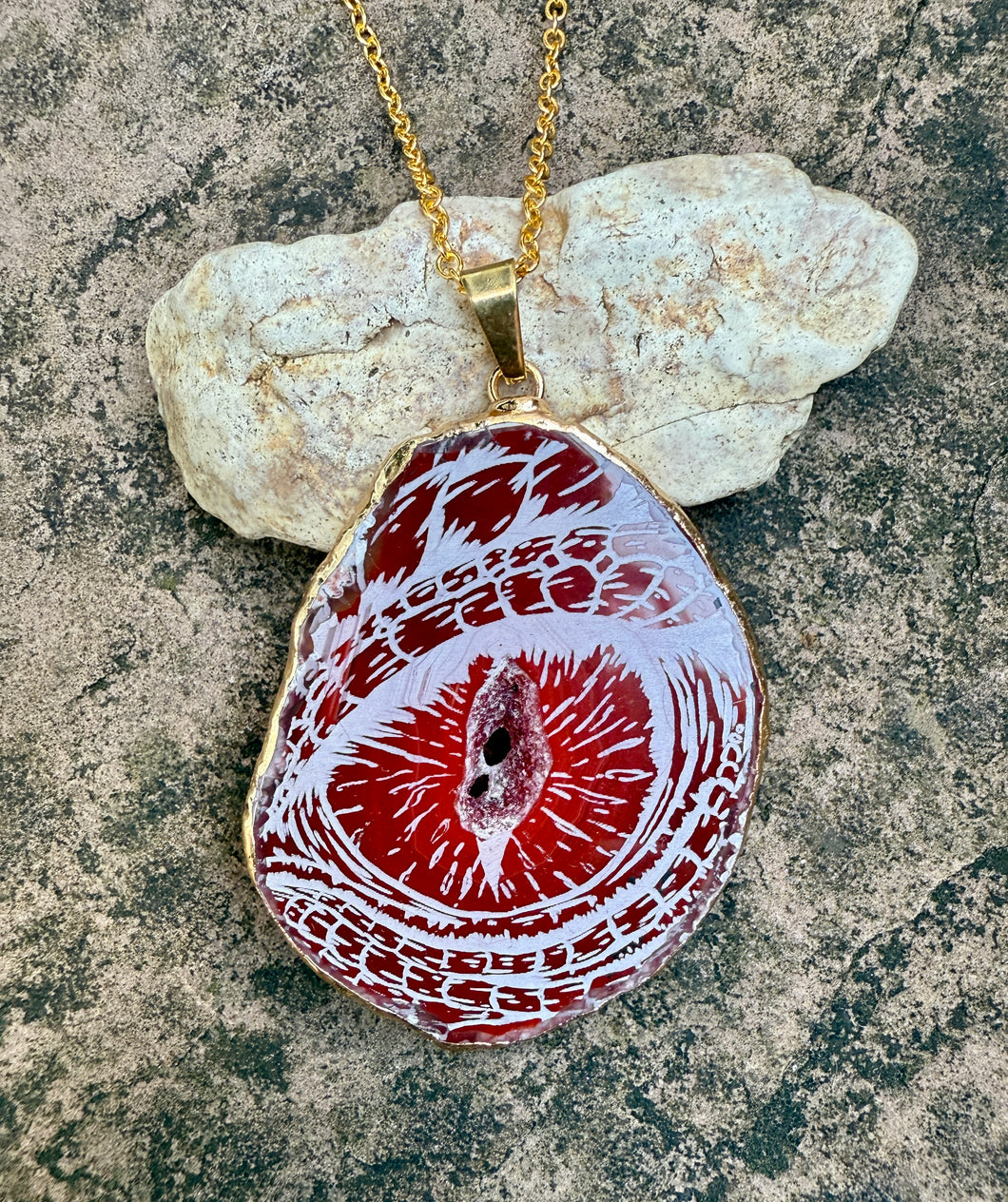 Orange Dragon Eye Agate