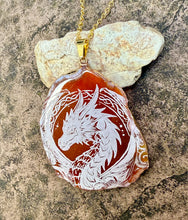 Load image into Gallery viewer, Orange Engraved Dragon Agate