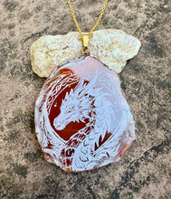 Load image into Gallery viewer, Orange Engraved Dragon Agate
