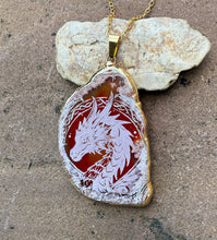 Load image into Gallery viewer, Orange Engraved Dragon Agate