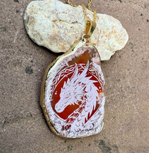 Load image into Gallery viewer, Orange Engraved Dragon Agate