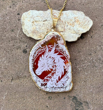 Load image into Gallery viewer, Orange Engraved Dragon Agate