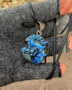 Moon Guardian Labradorite Dragon Pendant