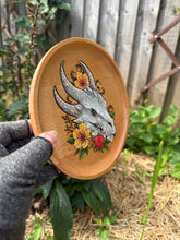 Load image into Gallery viewer, D20 Dragon Skull Handpainted Wooden Trinket Dish
