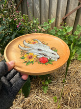 Load image into Gallery viewer, D20 Dragon Skull Handpainted Wooden Trinket Dish