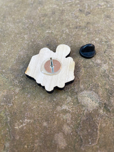 Adorable Bee Wooden Engraved Pin Badge