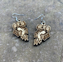 Load image into Gallery viewer, Mimic Engraved Wooden Earrings