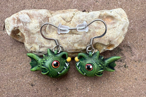 Adorable Anglerfish resin earrings
