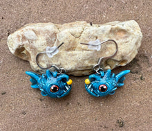 Load image into Gallery viewer, Adorable Anglerfish resin earrings