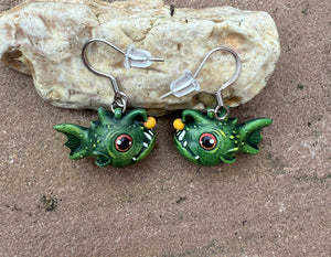 Adorable Anglerfish resin earrings