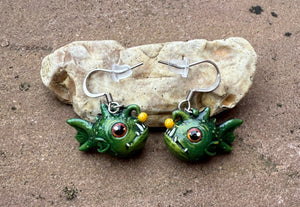 Adorable Anglerfish resin earrings