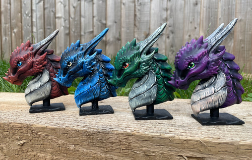 MADE TO ORDER: Custom Painted Resin Dragon Bust