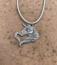 Load image into Gallery viewer, Engraved Box and Pewter Unicorn Necklace Gift Set