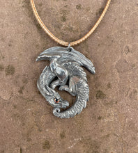 Load image into Gallery viewer, Engraved Box and Pewter Dragon Necklace Gift Set