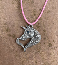 Load image into Gallery viewer, Engraved Box and Pewter Unicorn Necklace Gift Set