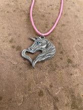 Load image into Gallery viewer, Engraved Box and Pewter Unicorn Necklace Gift Set