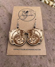 Load image into Gallery viewer, D20 Dragon Engraved Earrings