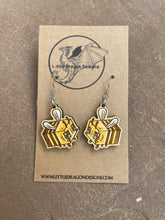 Load image into Gallery viewer, Hand Painted Adorable Bee Earrings