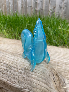 MADE TO ORDER: Happy Mosasaur Blue Resin Sculpture