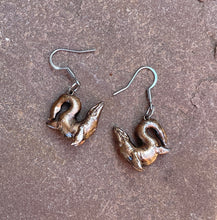 Load image into Gallery viewer, Copper Effect Mosasaur Earrings (Ready to ship!)