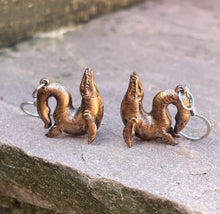 Load image into Gallery viewer, Copper Effect Mosasaur Earrings (Ready to ship!)