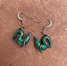 Load image into Gallery viewer, CUSTOM PAINTED Mosasaur Earrings (Please read description)