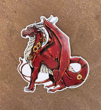 Load image into Gallery viewer, Sitting Flower Dragon Vinyl Sticker