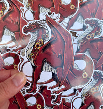 Load image into Gallery viewer, Sitting Flower Dragon Vinyl Sticker