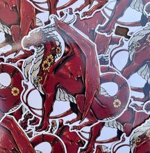 Load image into Gallery viewer, Sitting Flower Dragon Vinyl Sticker