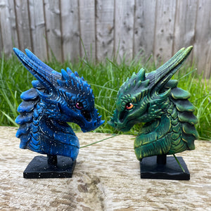 MADE TO ORDER: Custom Painted Resin Dragon Bust