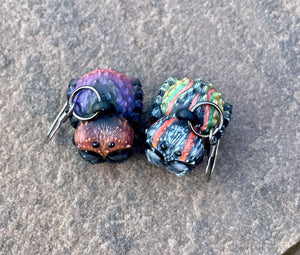 CUSTOM PAINTED Cute Spider Earrings (Made to order)