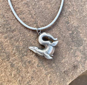 Pewter Mosasaur Pendant