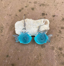 Load image into Gallery viewer, Angler Fish Translucent Blue Resin Earrings