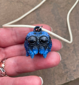 CUSTOM PAINTED Jumping Spider Pendant (Made to order)