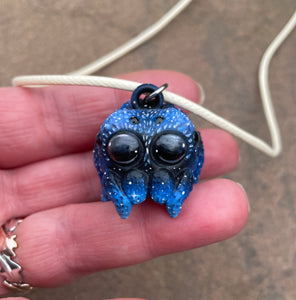 Adorable Starry Jumping Spider Pendant
