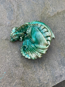 Jade Guardian Dragon Sculpture