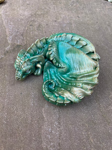 Jade Guardian Dragon Sculpture