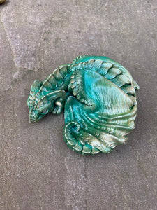 Jade Guardian Dragon Sculpture